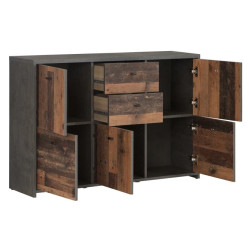 Komoda Best Chest SQNK233-C764 Beton/Old-Wood Vintage Meble Forte