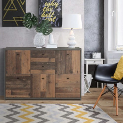Komoda Best Chest SQNK233-C764 Beton/Old-Wood Vintage Meble Forte
