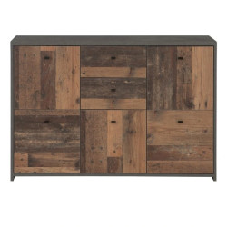 Komoda Best Chest SQNK233-C764 Beton/Old-Wood Vintage Meble Forte