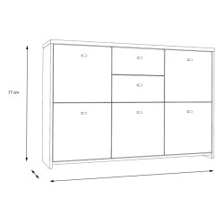Komoda Best Chest SQNK233-C764 Beton/Old-Wood Vintage Meble Forte