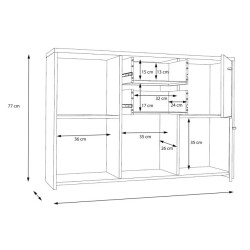 Komoda industrialna Beton Ciemnoszary i Old-Wood – Domowanie