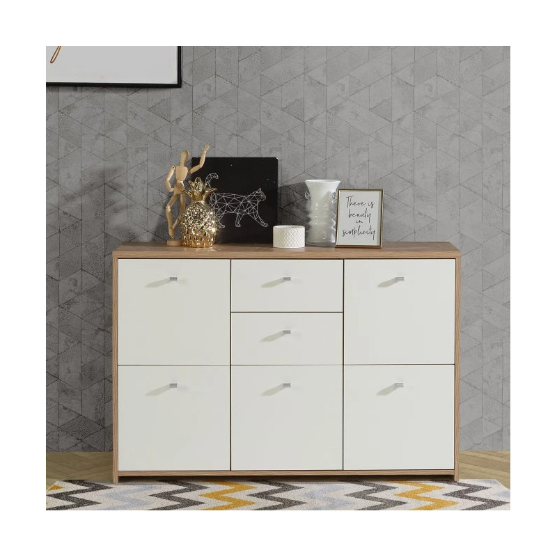 Komoda Best Chest SQNK233-C804 Biały/Dąb Artisan Meble Forte