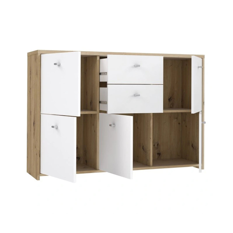 Komoda Best Chest SQNK233-C804 Biały/Dąb Artisan Meble Forte