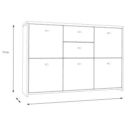 Komoda Best Chest SQNK233-C804 Biały/Dąb Artisan Meble Forte
