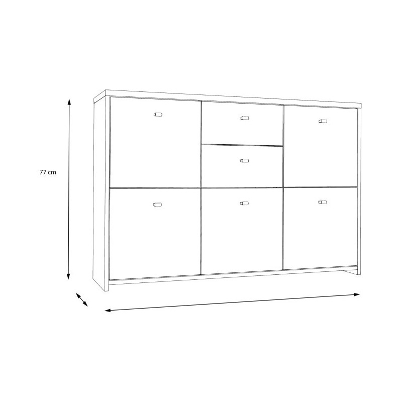 Komoda Best Chest SQNK233-C804 Biały/Dąb Artisan Meble Forte