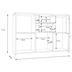 Komoda Best Chest SQNK233-C804 Biały/Dąb Artisan Meble Forte