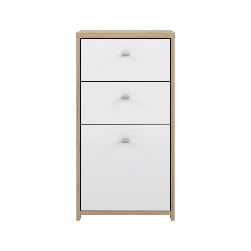 Komoda Mała 2S1D Best Chest SQNK211-C804 Biały/Dąb Artisan Meble Forte