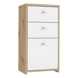 Komoda Mała 2S1D Best Chest SQNK211-C804 Biały/Dąb Artisan Meble Forte