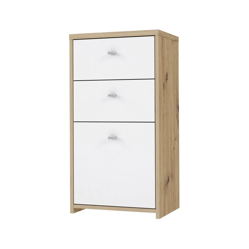 Komoda Mała 2S1D Best Chest SQNK211-C804 Biały/Dąb Artisan Meble Forte