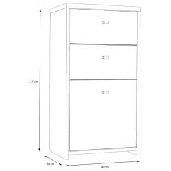 Komoda Mała 2S1D Best Chest SQNK211-C804 Biały/Dąb Artisan Meble Forte