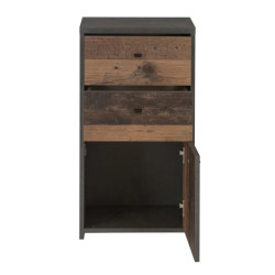 Komoda Mała 2S1D Best Chest SQNK211-C764 Beton/Old-Wood Vintage Meble Forte