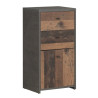 Komoda Mała 2S1D Best Chest SQNK211-C764 Beton/Old-Wood Vintage Meble Forte