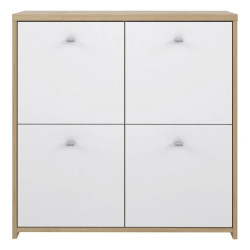 Komoda 4D Best Chest SQNK221-C804 Biały/Dąb Artisan Meble Forte