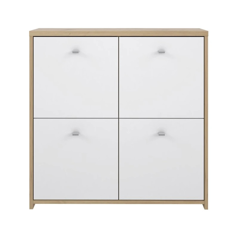 Komoda 4D Best Chest SQNK221-C804 Biały/Dąb Artisan Meble Forte