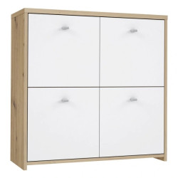 Komoda 4D Best Chest SQNK221-C804 Biały/Dąb Artisan Meble Forte