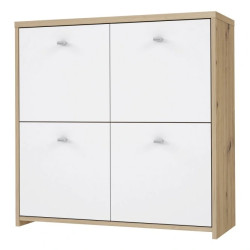 Komoda 4D Best Chest SQNK221-C804 Biały/Dąb Artisan Meble Forte