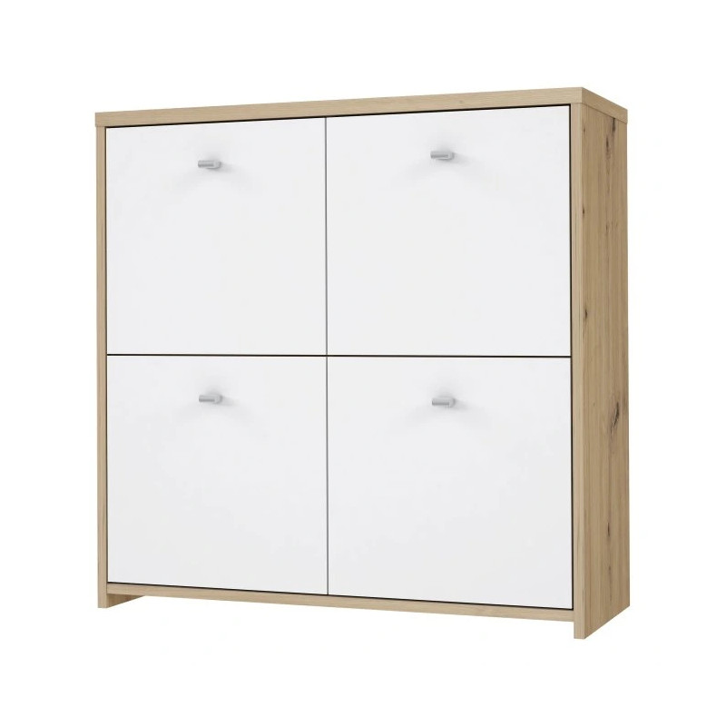 Komoda 4D Best Chest SQNK221-C804 Biały/Dąb Artisan Meble Forte