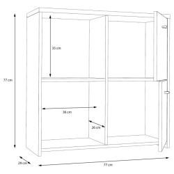 Komoda 4D Best Chest SQNK221-C804 Biały/Dąb Artisan Meble Forte