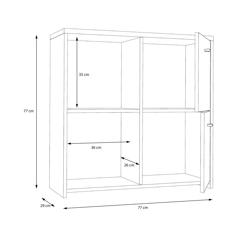 Komoda 4D Best Chest SQNK221-C804 Biały/Dąb Artisan Meble Forte