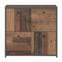 Komoda 4D Best Chest SQNK221-C764 Beton/Old-Wood Vintage Meble Forte