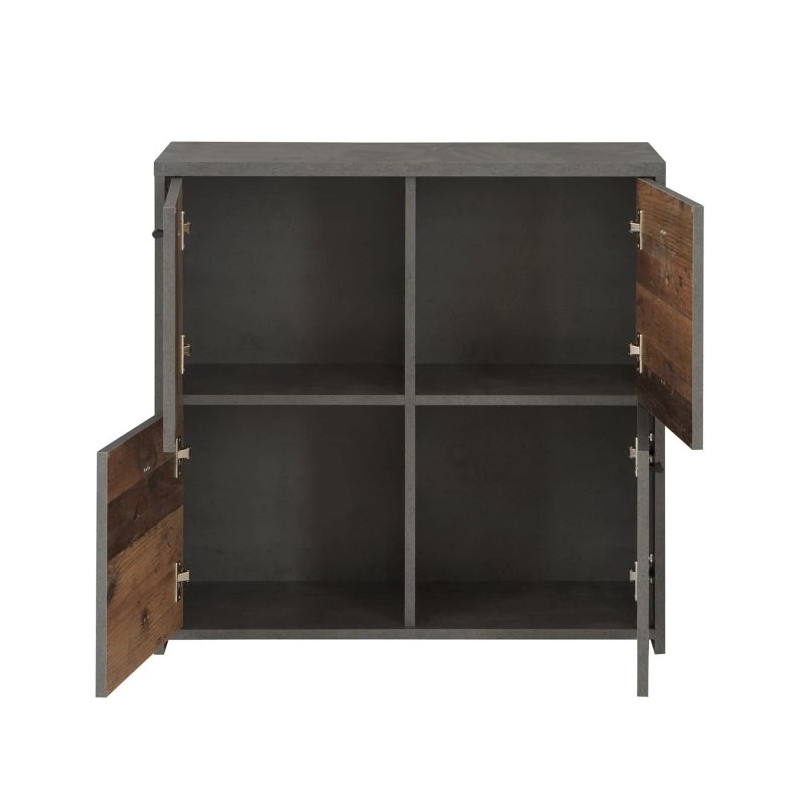 Komoda 4D Best Chest SQNK221-C764 Beton/Old-Wood Vintage Meble Forte