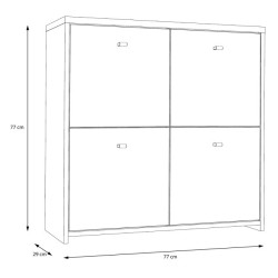Komoda 4D Best Chest SQNK221-C764 Beton/Old-Wood Vintage Meble Forte