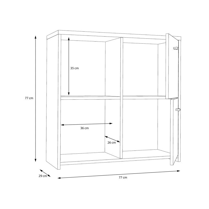 Komoda 4D Best Chest SQNK221-C764 Beton/Old-Wood Vintage Meble Forte