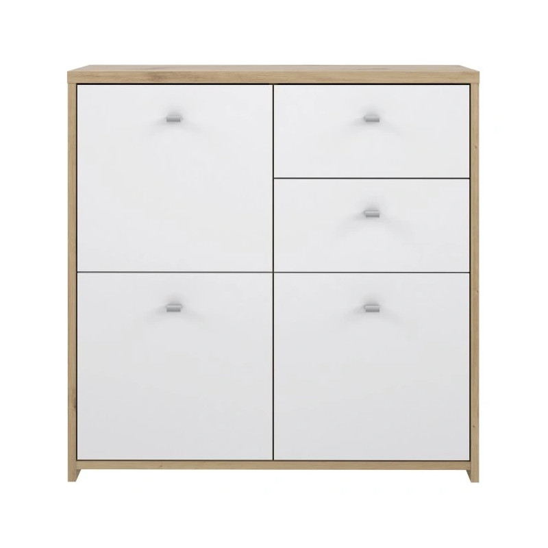 Komoda 2S3D Best Chest SQNK223-C804 Biały/Dąb Artisan Meble Forte