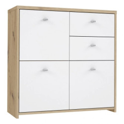 Komoda 2S3D Best Chest SQNK223-C804 Biały/Dąb Artisan Meble Forte