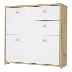 Komoda 2S3D Best Chest SQNK223-C804 Biały/Dąb Artisan Meble Forte