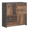 Komoda 2S3D Best Chest SQNK223-C764 Beton/Old-Wood Vintage Meble Forte