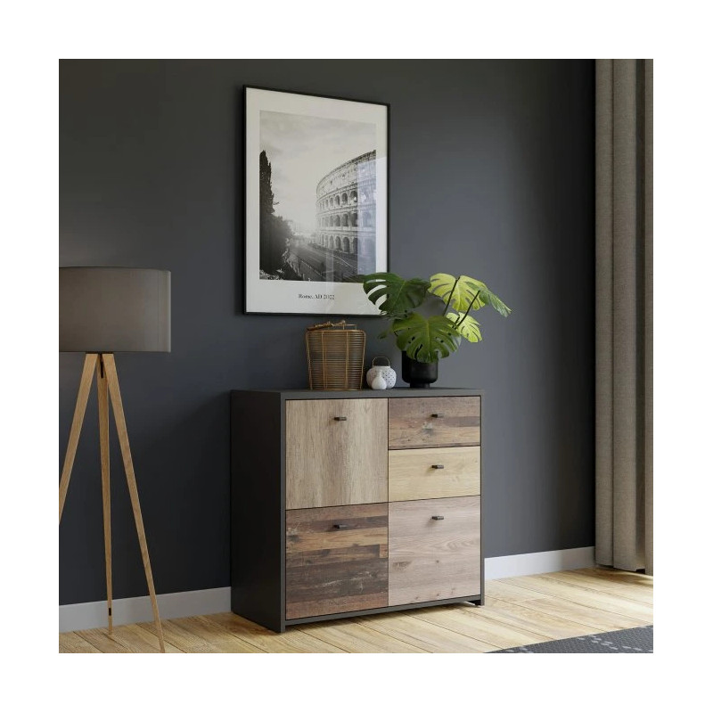 Komoda 2S3D Best Chest SQNK223-C604 Old-Wood Vintage Meble Forte