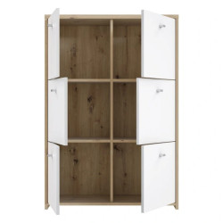 Komoda 6D Best Chest SQNK321-C804 Biały/Dąb Artisan Meble Forte