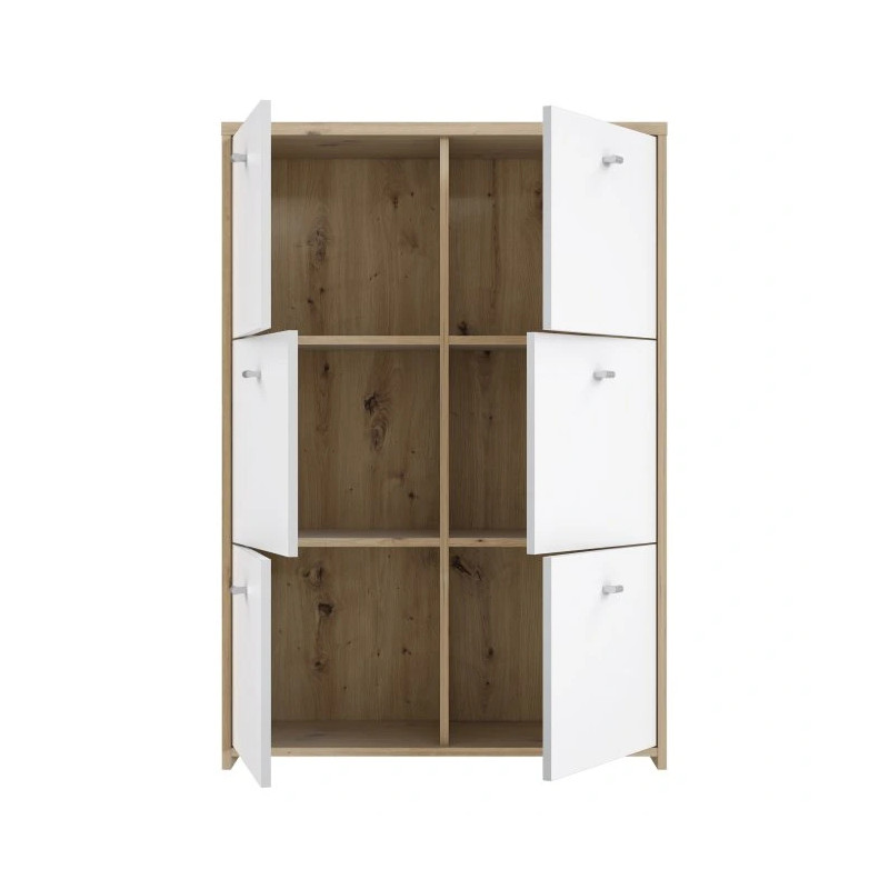 Komoda 6D Best Chest SQNK321-C804 Biały/Dąb Artisan Meble Forte