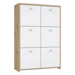 Komoda 6D Best Chest SQNK321-C804 Biały/Dąb Artisan Meble Forte