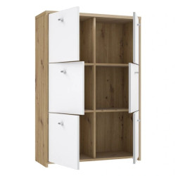 Komoda 6D Best Chest SQNK321-C804 Biały/Dąb Artisan Meble Forte