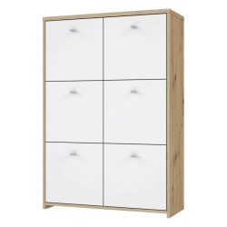 Komoda 6D Best Chest SQNK321-C804 Biały/Dąb Artisan Meble Forte