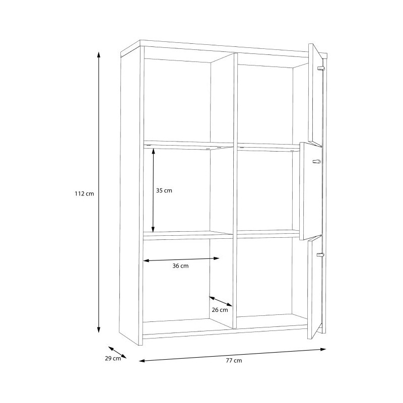 Komoda 6D Best Chest SQNK321-C804 Biały/Dąb Artisan Meble Forte
