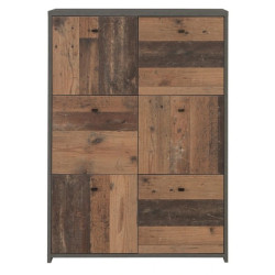 Komoda 6D Best Chest SQNK321-C764 Beton/Old-Wood Vintage Meble Forte
