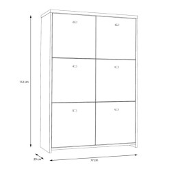 Komoda 6D Best Chest SQNK321-C764 Beton/Old-Wood Vintage Meble Forte