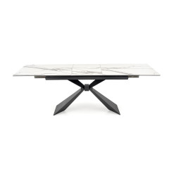 Elegancki rozkładany stół Lucino biały marmur
