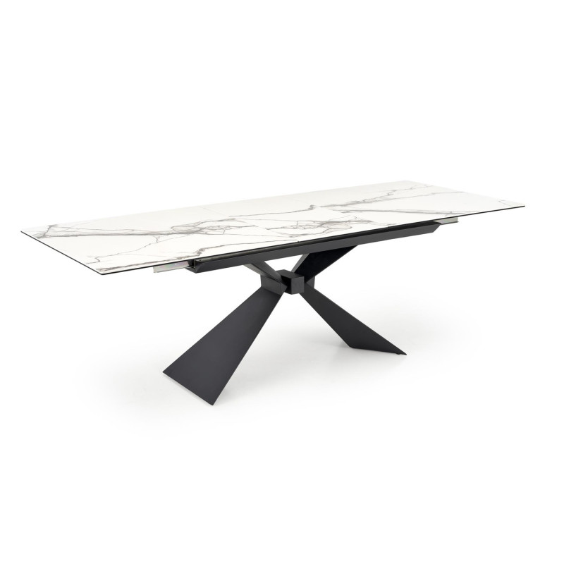 Elegancki rozkładany stół Lucino biały marmur