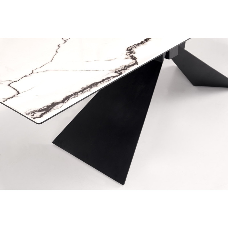 Elegancki rozkładany stół Lucino biały marmur