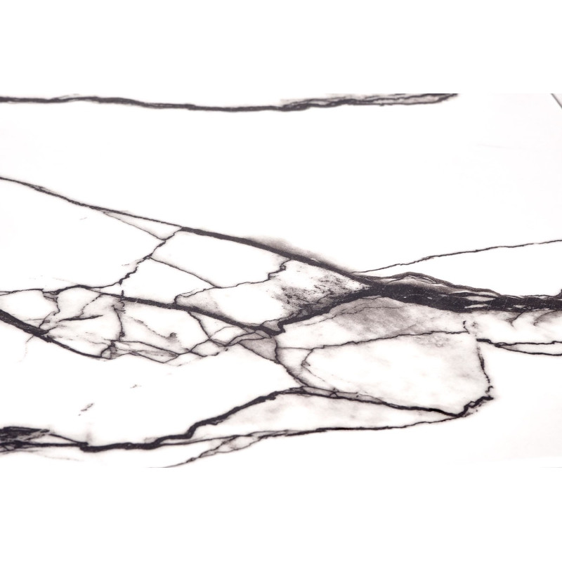 Elegancki rozkładany stół Lucino biały marmur