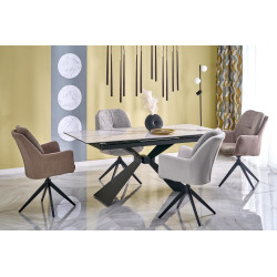 Elegancki rozkładany stół Lucino biały marmur