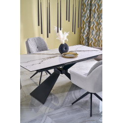 Elegancki rozkładany stół Lucino biały marmur