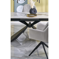 Elegancki rozkładany stół Lucino biały marmur