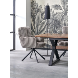 Rozkładany stół Bardon orzechowy/czarny