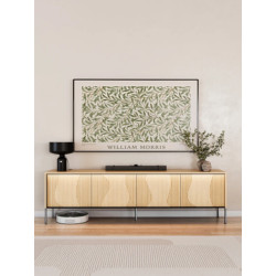 Szafka RTV czterodrzwiowa FW-05 Flow Dąb Vincenza Bielona/Czarny Lenart