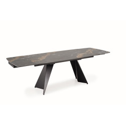 Rozkładany stół Armano czarny marmur/czarny